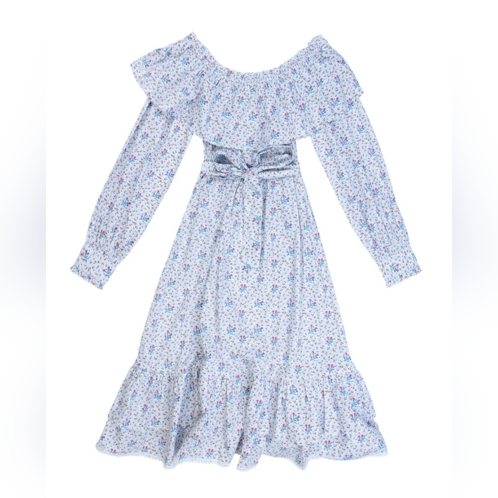 Laura Ashley x BATSHEVA Wednesday Dress in Duxford Pines